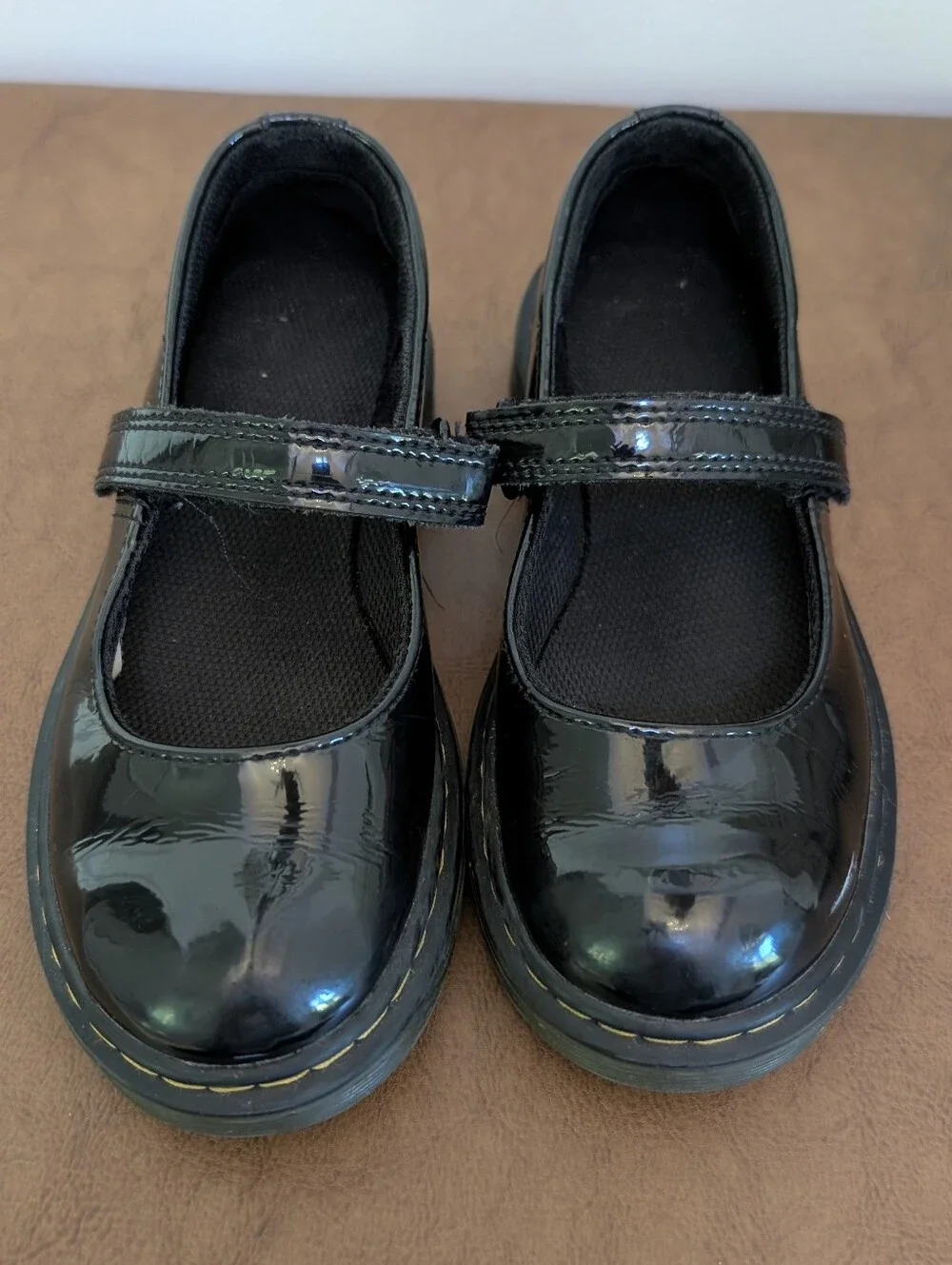 Dr. Martens Girls Maccy Patent Leather Mary Jane Shoes Black UK 1 US 2 Youth